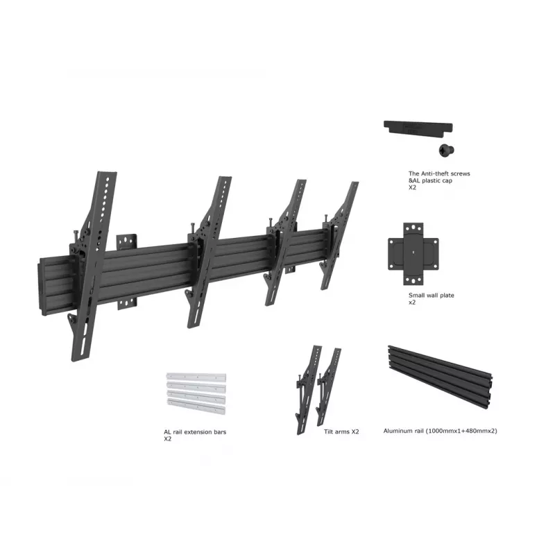 Nástenný držiak Multibrackets M Wallmount Pro MBW2U sklopný čierny