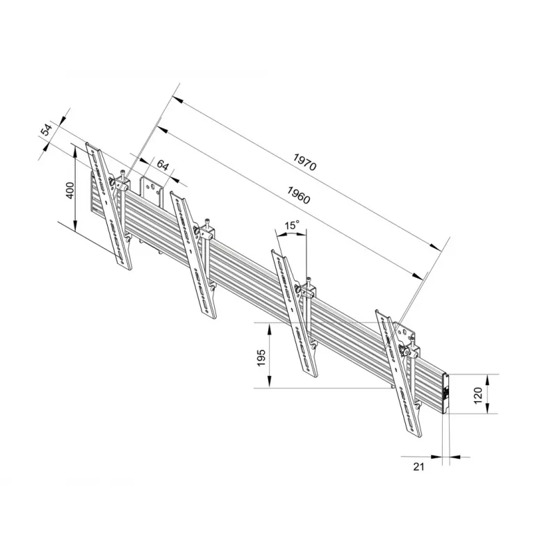 Nástenný držiak Multibrackets M Wallmount Pro MBW2U sklopný čierny