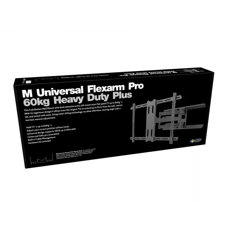 Držiak na stožiar Multibrackets M Universal Flexarm Pro 60 kg Heavy Duty čierny