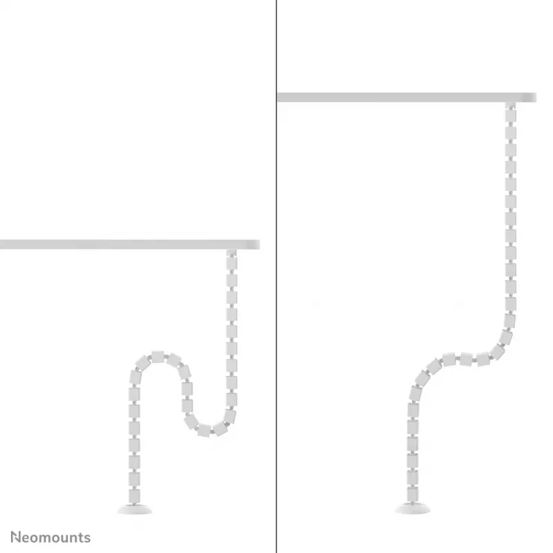 Zberač káblov Neomounts ADS06-130WH skrutkovaný, biely, 130 mm