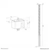 Káblový kanál Neomounts ADS06-133BL – skrutkovaný magnetický kanál, čierny