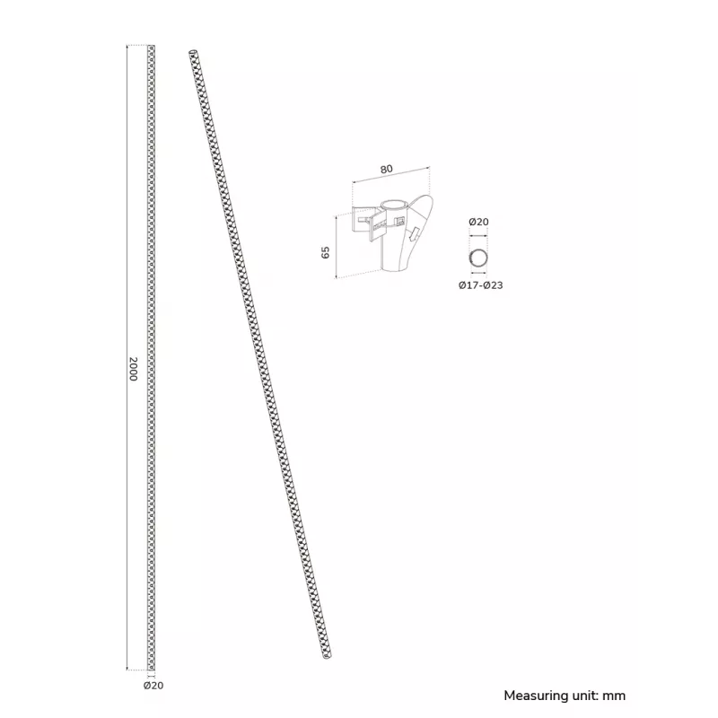 Káblový obal Neomounts ADS06-141BL Ø20 mm čierny na vedenie káblov
