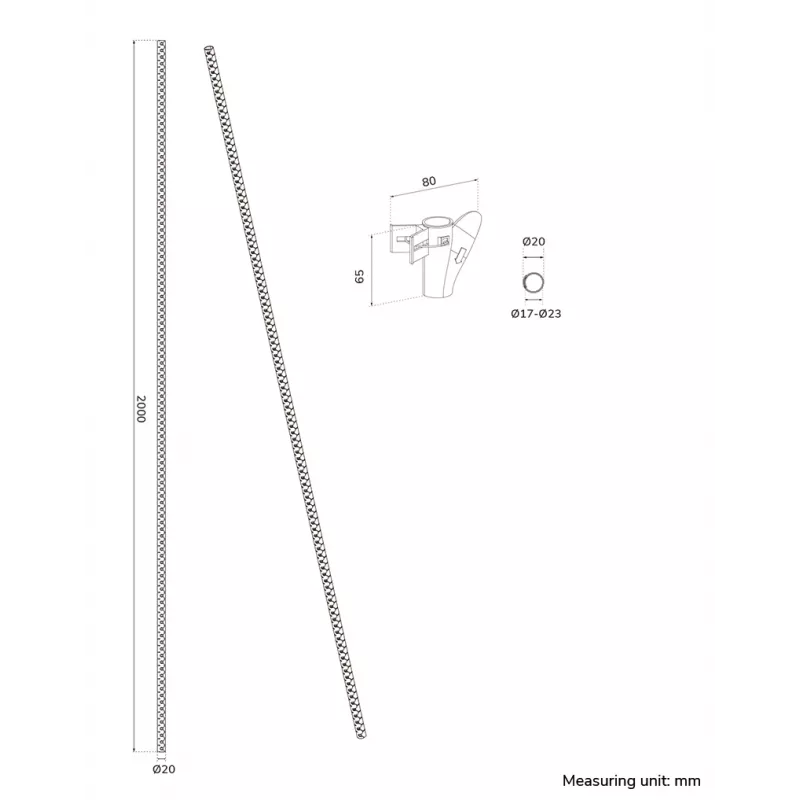 Káblový obal Neomounts ADS06-141WH, hadica na vedenie káblov Ø20 mm, biely