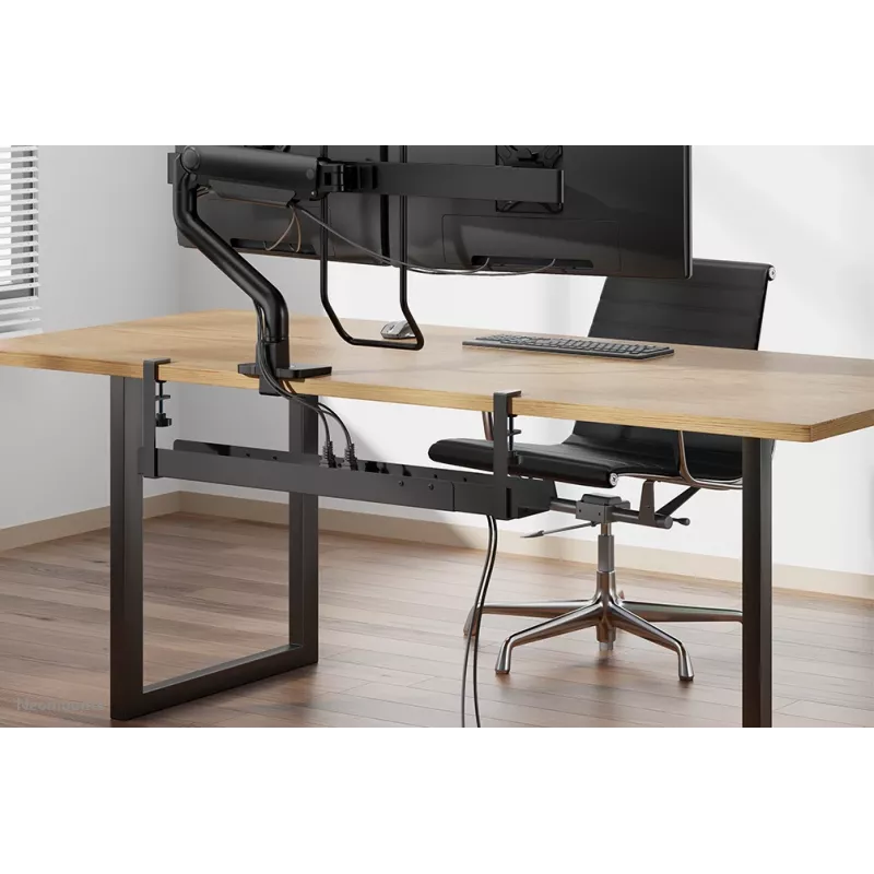 Káblová vanička Neomounts ADS07-120BL pripínacia univerzálna, šírka 120 mm, čierna
