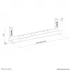 Káblová vanička Neomounts ADS07-120BL pripínacia univerzálna, šírka 120 mm, čierna