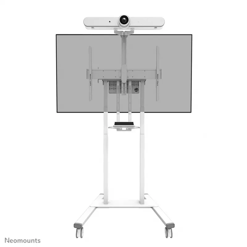 Neomounts AFL-875WH1 súprava pre videobar a multimédiá, polica na kameru / AV, vrátane adaptéra Logitech Rally Bar (Mini), max. 9 kg, oceľ, biela