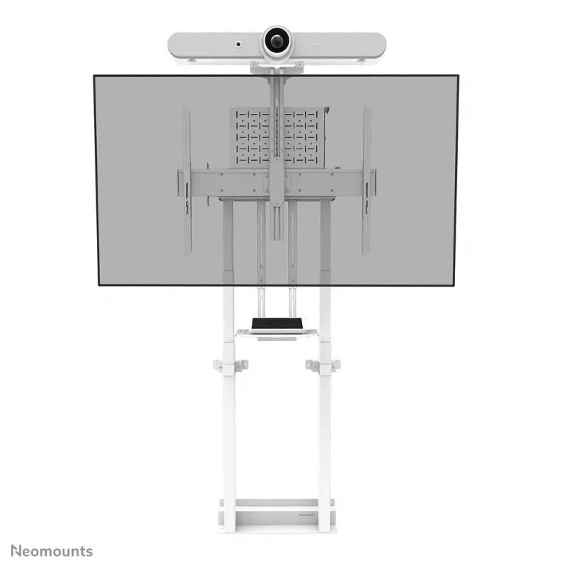 Neomounts AFL-875WH1 súprava pre videobar a multimédiá, polica na kameru / AV, vrátane adaptéra Logitech Rally Bar (Mini), max. 9 kg, oceľ, biela