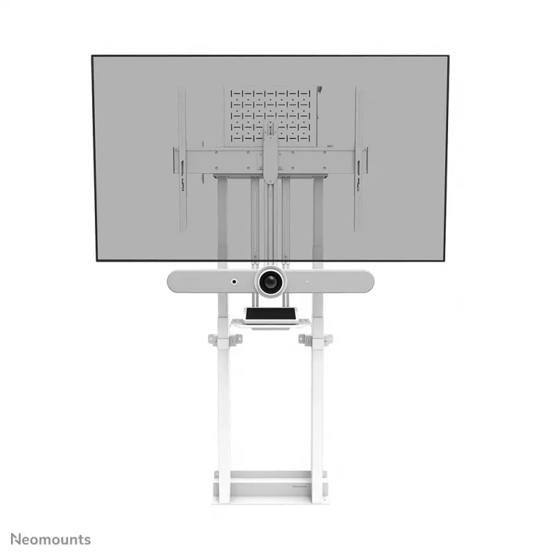 Neomounts AFL-875WH1 súprava pre videobar a multimédiá, polica na kameru / AV, vrátane adaptéra Logitech Rally Bar (Mini), max. 9 kg, oceľ, biela