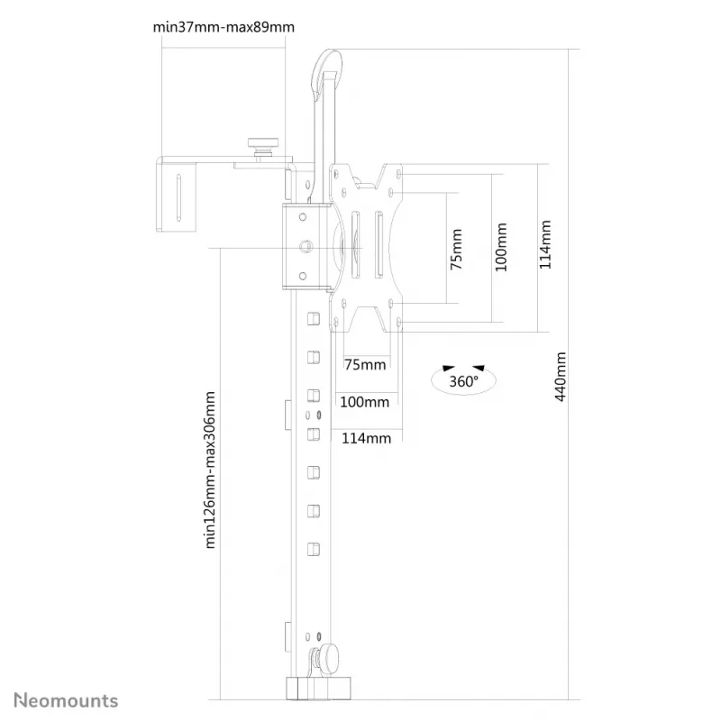 Neomounts FPMA-CH100čierny držiak na monitor 10–30