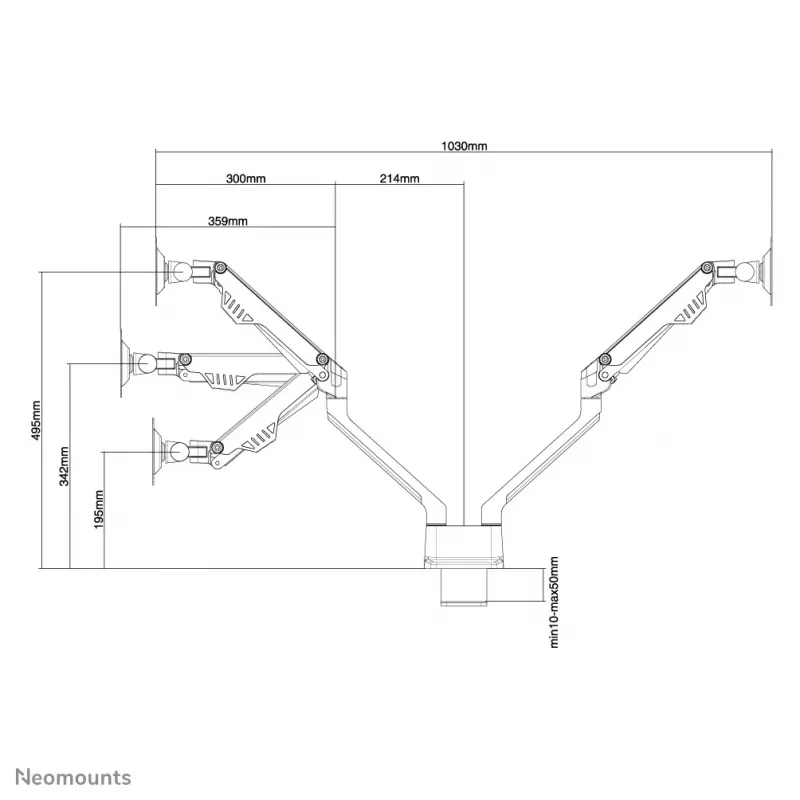 Neomounts FPMA-D750DSILVER držiak monitora 10-32