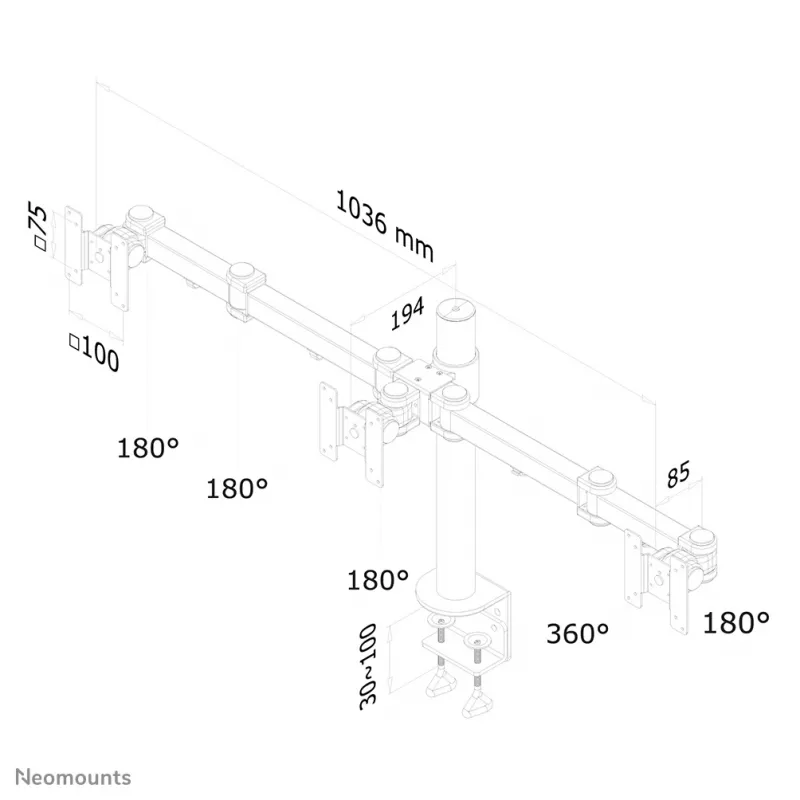 Neomounts FPMA-D960D3 držiak monitora 10-21 inch