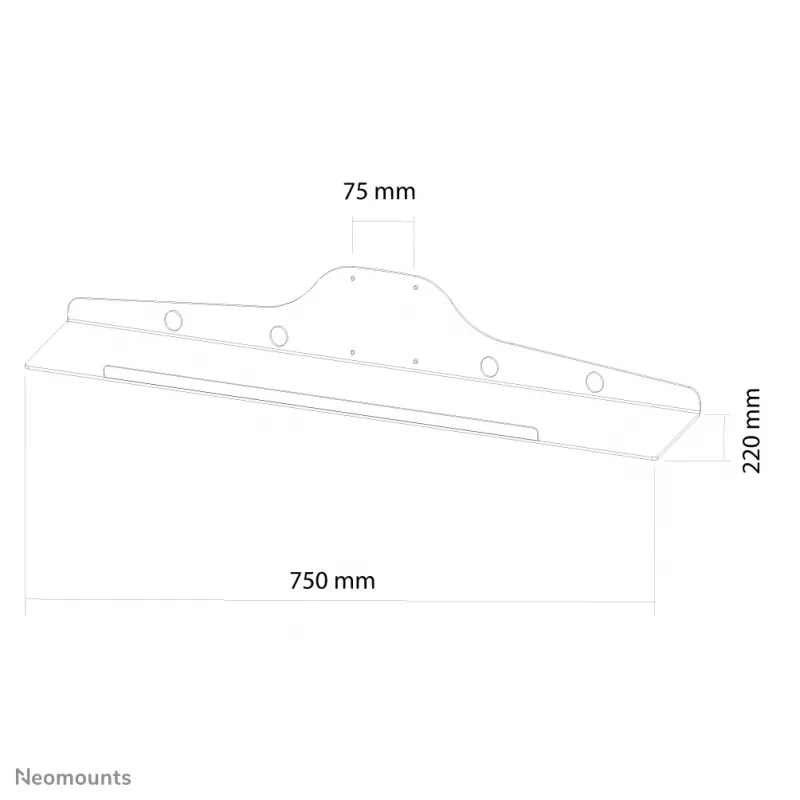 Neomounts KEYB-V100 podložka na klávesnicu/myš – š 75 cm