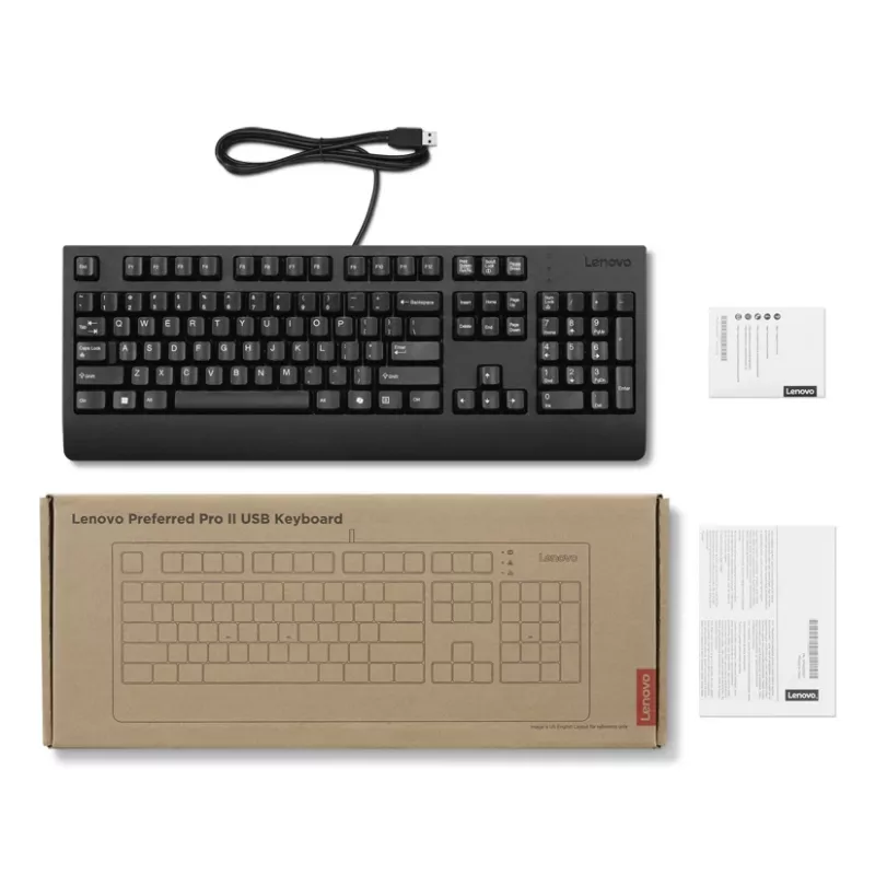 Lenovo Preferred Pro II USB klávesnica, severské rozloženie, čierna