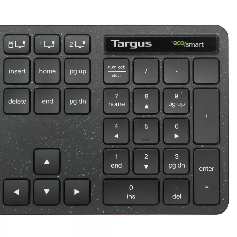 Targus EcoSmart AKB873NO klávesnica univerzálna RF Wireless + Bluetooth QWERTY Nordic čierna
