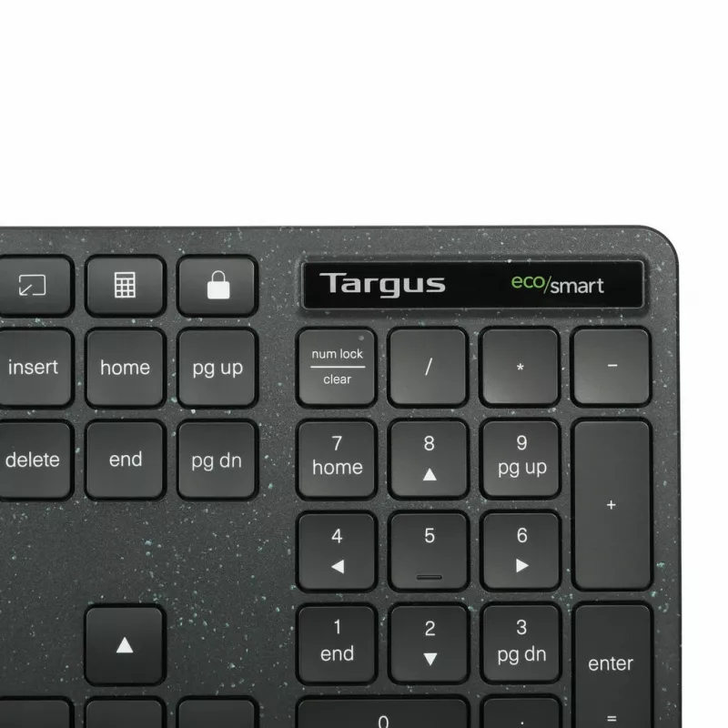 Targus EcoSmart AKB874NO drôtová klávesnica v plnej veľkosti, USB, QWERTY severské, antimikrobiálna, čierna