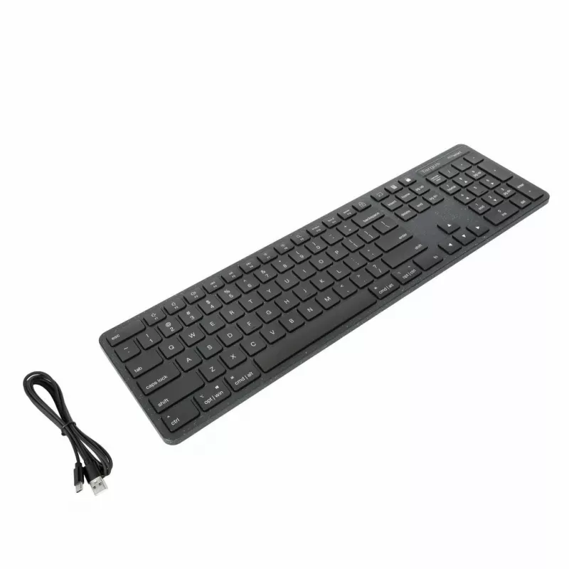 Targus EcoSmart AKB874NO drôtová klávesnica v plnej veľkosti, USB, QWERTY severské, antimikrobiálna, čierna