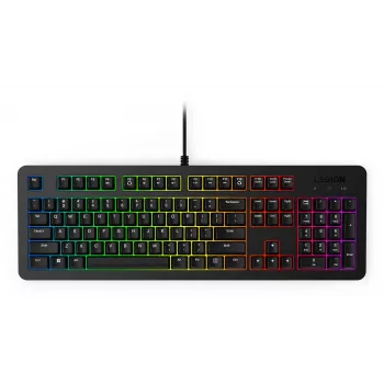 Káblová herná klávesnica Lenovo K310 – Full-Size 100 %, USB, US English, RGB podsvietenie, čierna, 1,8 m kábel