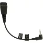 Jabra 8800-00-46 príslušenstvo k headsetu kábel, QD na 2,5 mm jack konektor, zahnutý, 15 cm, napr. pre Panasonic GB500, PLX CA40