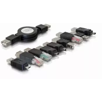 USB adaptérová sada DeLOCK 18612 čierna 10-dielna