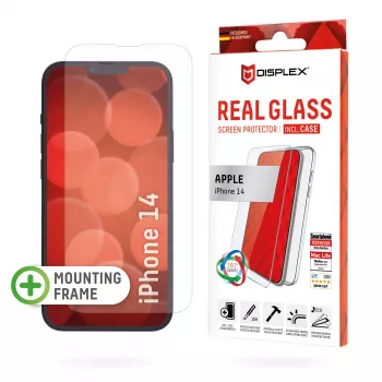 Displex ochrana displeja (10H) + puzdro pre Apple iPhone 14, Eco montážny rám, + puzdro, tvrdené sklo, ochranná fólia odolná proti poškriabaniu