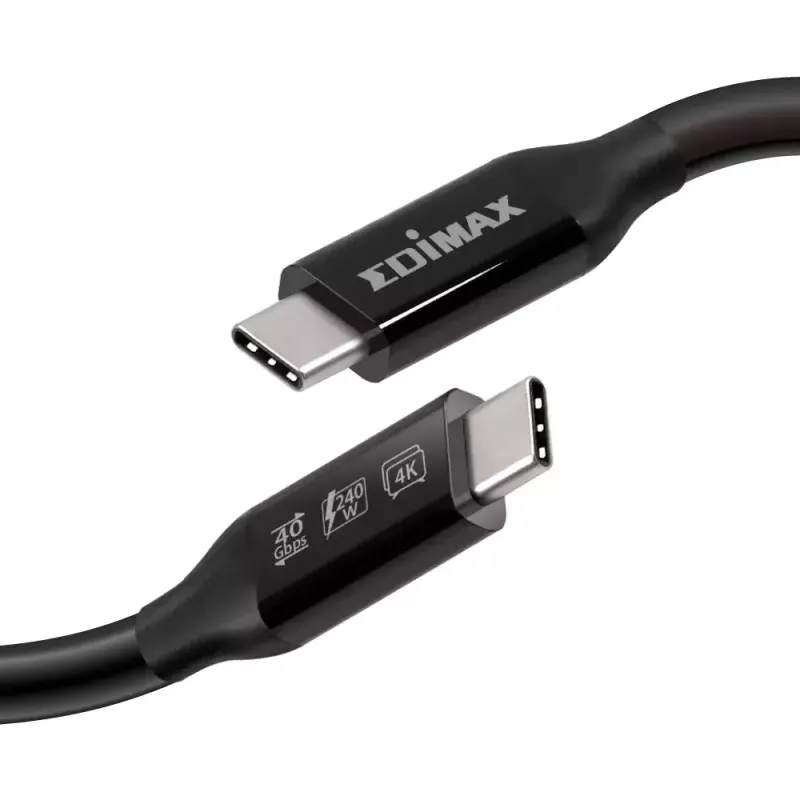 Kábel Edimax UC4 0,5 m 40 Gbit/s čierny konektor samec na konektor samec