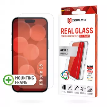 Displex ochrana displeja + puzdro pre Apple iPhone 15, Eco montážny rám, odolné proti poškriabaniu