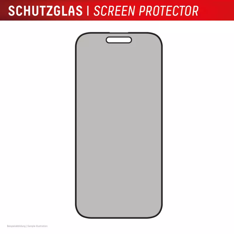 Displex Privacy Screen Protector (10H) pre Apple iPhone 16 Plus, Eco montážny rámik, filter proti zvedavým pohľadom