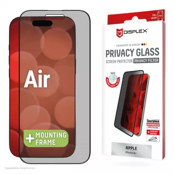 Displex Privacy ochranná fólia displeja (10H) pre Apple iPhone Air, Eco montážny rámik, filter proti videniu