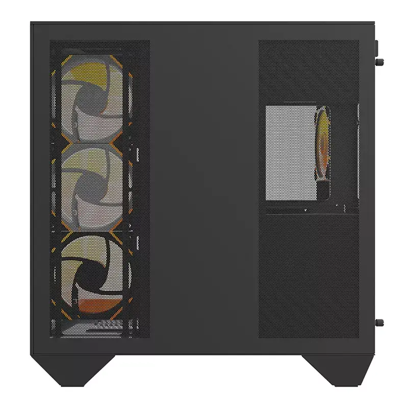 Počítačová skriňa Darkflash DY470 ATX čierna so 4 ventilátormi a držiakom GPU