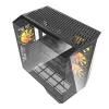 Počítačová skriňa Darkflash DY470 ATX čierna so 4 ventilátormi a držiakom GPU