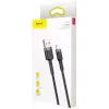 USB-A na Lightning kábel Baseus Cafule (CALKLF-CG1) – nylonové opletenie, QC3.0 1,5 A, 2 m, sivý/čierny