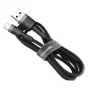 Baseus Cafule CALKLF-AG1 kábel USB-A na Lightning, 2,4 A, 0,5 m, čierny/sivý