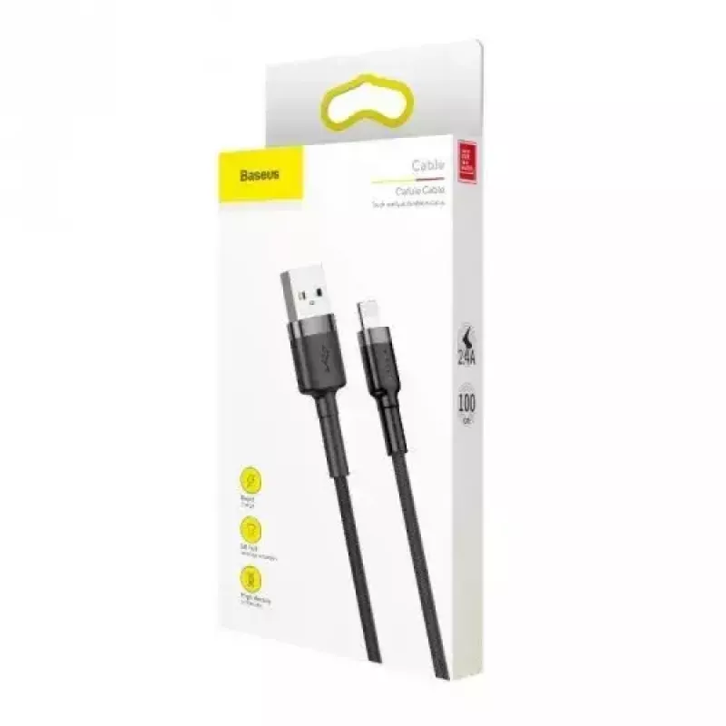 Baseus Cafule CALKLF-AG1 kábel USB-A na Lightning, 2,4 A, 0,5 m, čierny/sivý