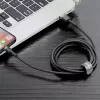 Baseus Cafule CALKLF-AG1 kábel USB-A na Lightning, 2,4 A, 0,5 m, čierny/sivý