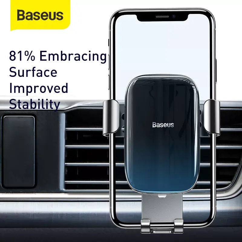 Pasívny držiak Baseus Glaze Gravity pre mobilný telefón čierny