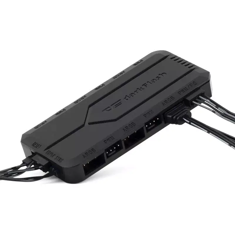 Ovládač ventilátorov darkFlash RC2 4-Pin PWM sivý