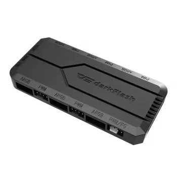 Ovládač ventilátorov darkFlash RC2 4-Pin PWM sivý