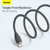USB 2.0 dátový kábel Baseus Jelly Lightning na USB-A 1,2 m, čierny