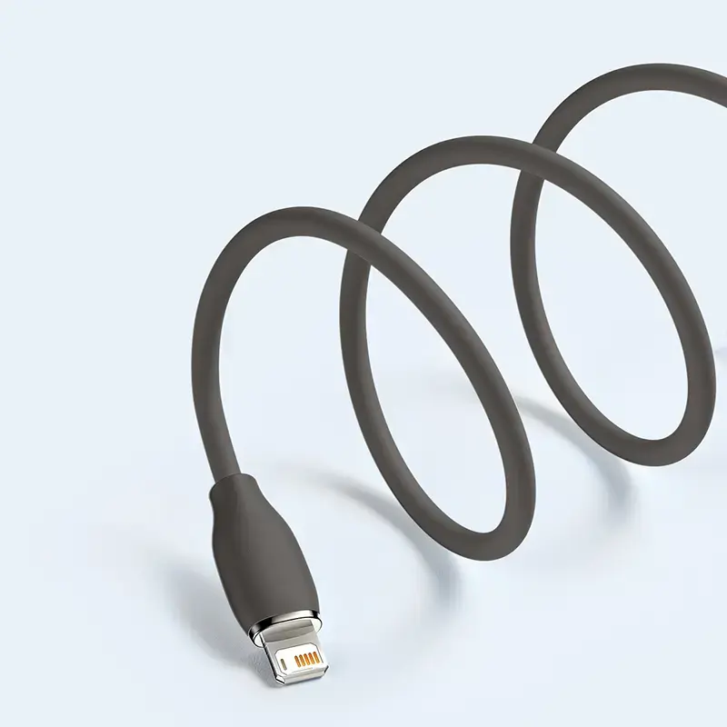 USB 2.0 dátový kábel Baseus Jelly Lightning na USB-A 1,2 m, čierny