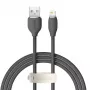 USB 2.0 dátový kábel Baseus Jelly Lightning na USB-A 1,2 m, čierny