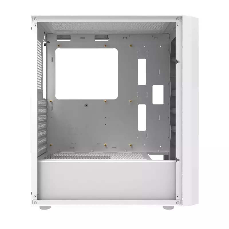 Počítačová skriňa Darkflash DK351, biela, so 4 RGB ventilátormi