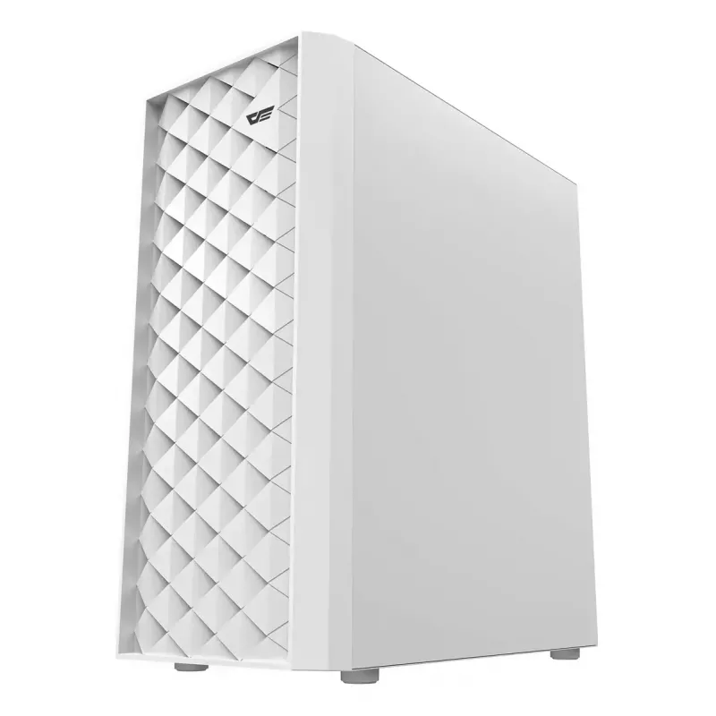 Počítačová skriňa Darkflash DK351, biela, so 4 RGB ventilátormi