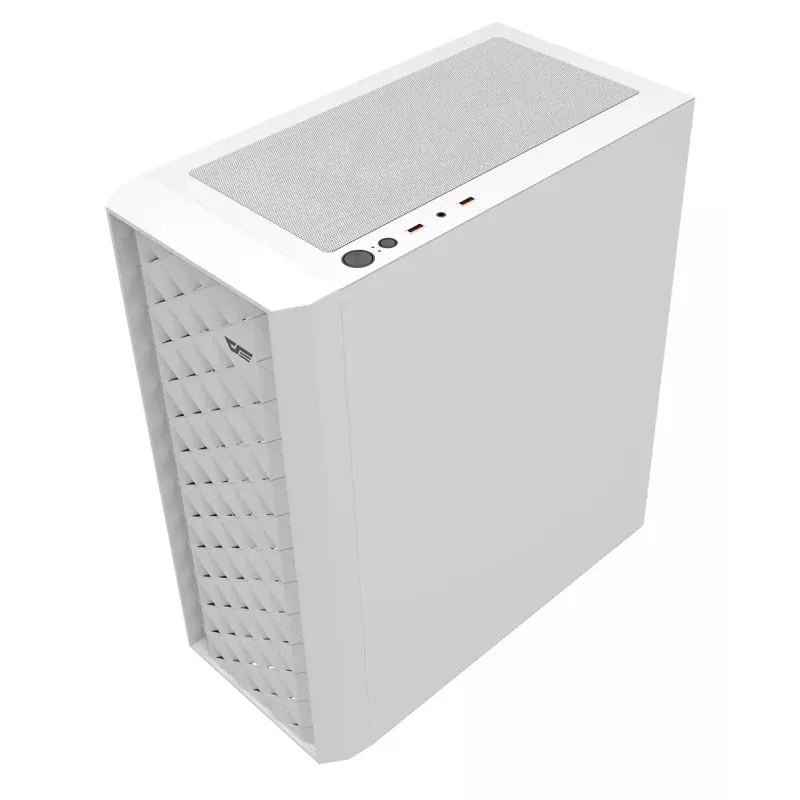 Počítačová skriňa Darkflash DK351, biela, so 4 RGB ventilátormi
