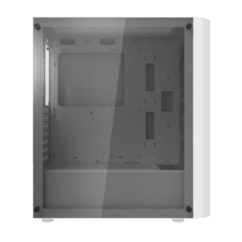 Počítačová skriňa Darkflash DK351, biela, so 4 RGB ventilátormi