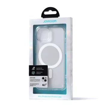 Ochranné priehľadné magnetické puzdro Joyroom JR-14H5 pre iPhone 14 MagSafe s magnetickým prstencom, číre puzdro