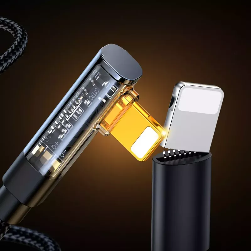 Kábel USB-A na Lightning zahnutý Joyroom S-UL012A6 1,2 m, čierny