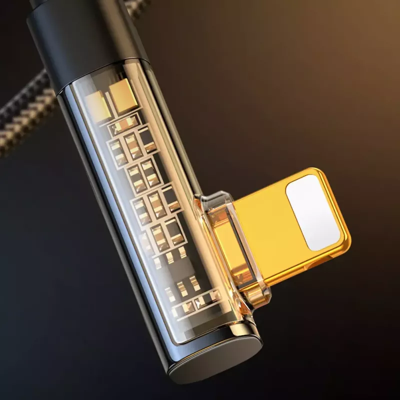 Kábel USB-A na Lightning zahnutý Joyroom S-UL012A6 1,2 m, čierny