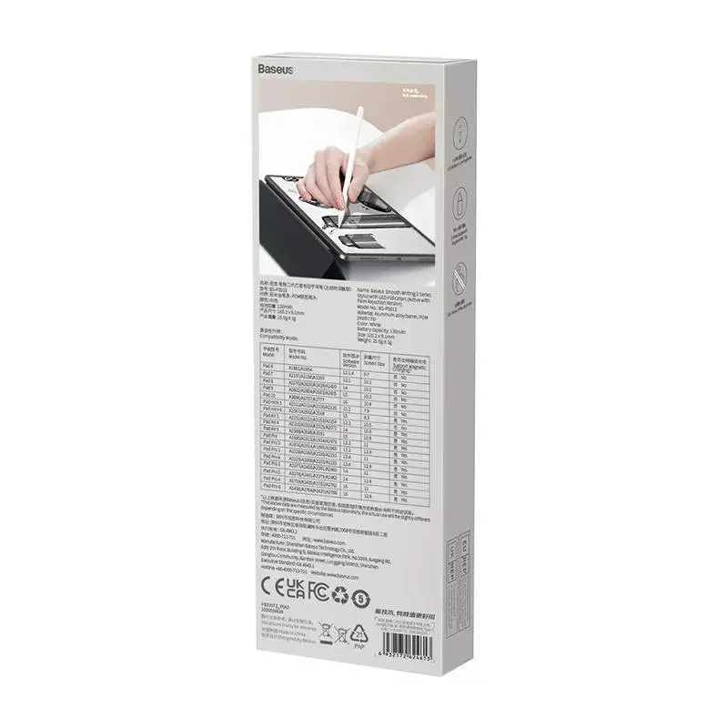 Stylus Baseus SXBC060402 Active s LED indikátormi — biely