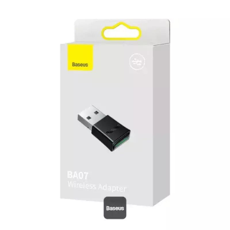 Baseus BA07 Mini Bluetooth adaptér pre PC, USB 5.3 bezdrôtový Bluetooth dongle prijímač - čierny