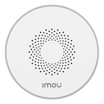 Bezdrôtová vnútorná siréna IMOU ZR1 – dosah 200 m, DC 12 V, priemer 8 cm, biela